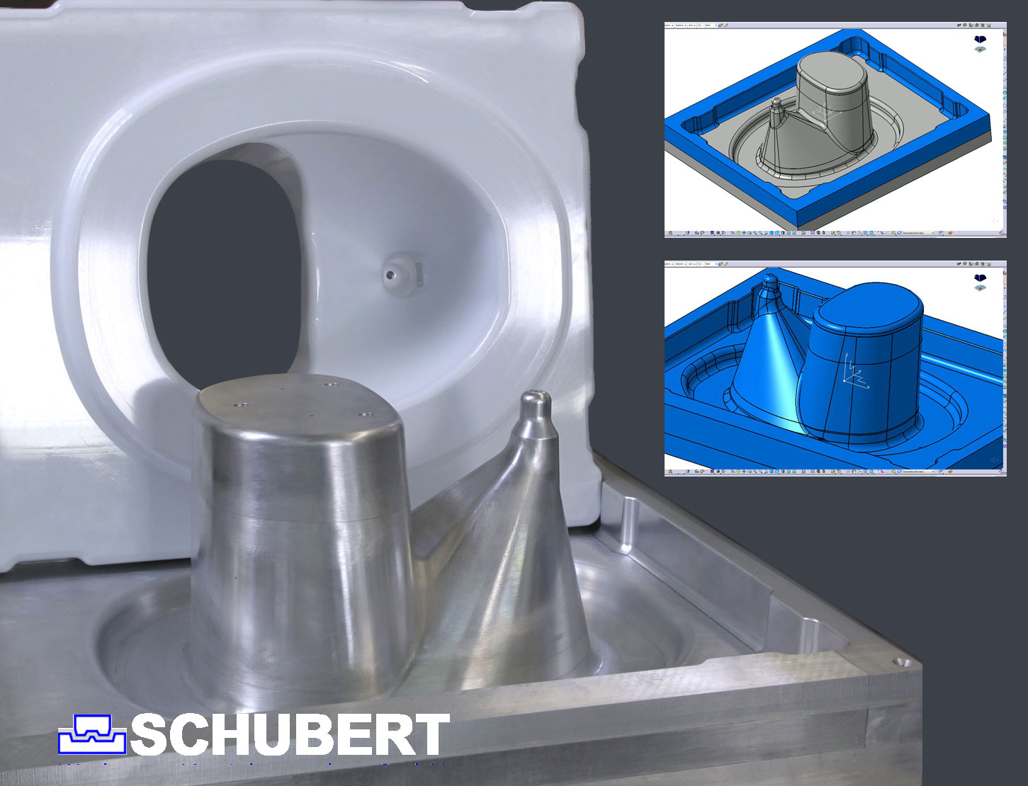 Konstruktion einer Trockentoilette mit thermogeformten Mustern aus ABS (Acrylnitril-Butadien-Styrol) Trockentoilette